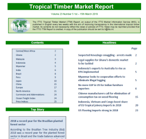 STCP APOIA ITTO EM BOLETIM GLOBAL SOBRE O MERCADO DE PRODUTOS FLORESTAIS TROPICAIS