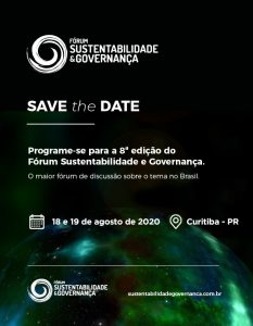 SAVE THE DATE – FÓRUM SUSTENTABILIDADE & GOVERNANÇA 2020