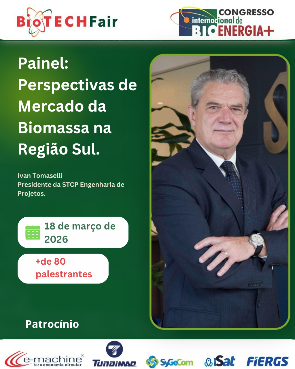 STCP leva análise sobre mercado de biomassa ao 12º Congresso Internacional de Bioenergia