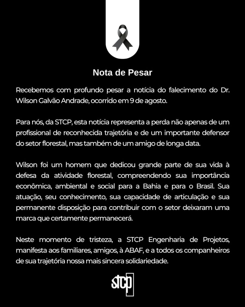 Manifestação de pesar pelo falecimento do Dr. Wilson Galvão Andrade​